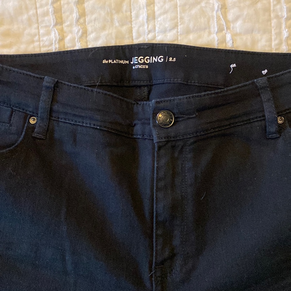 Black stretch denim